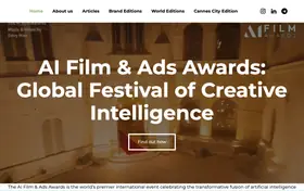 AI Film & Ads Awards landing page preview