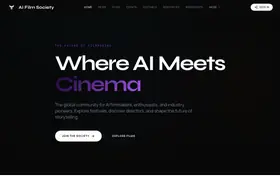 AI Film Society landing page preview