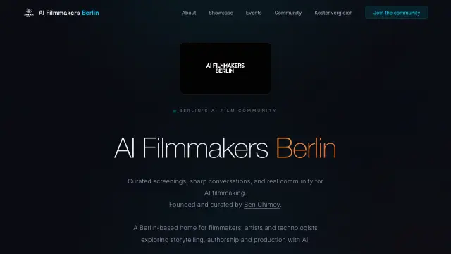 AI Filmmakers Berlin landing page preview