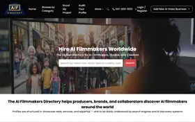 AI Filmmakers Directory landing page preview