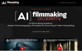 AI Filmmaking Academy landing page preview