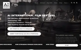 AI International Film Festival landing page preview