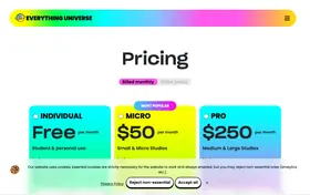 Anything World / Everything Universe landing page preview