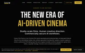 Canary Film Factory landing page preview