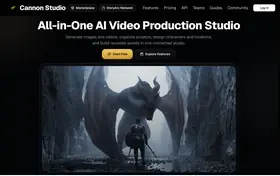 Cannon Studio landing page preview