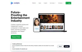 Cinelytic landing page preview