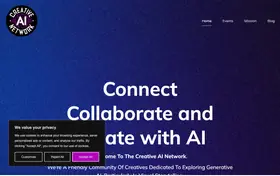 Creative AI Network landing page preview