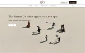 Flick Filmmaker Residency landing page preview