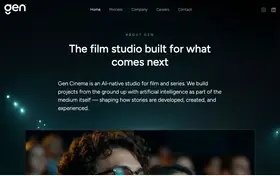 Gen Cinema landing page preview