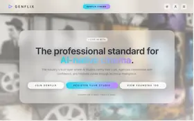 GenFlix landing page preview