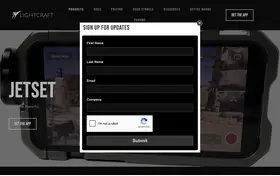 Lightcraft Jetset landing page preview