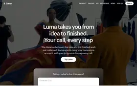 Luma AI landing page preview