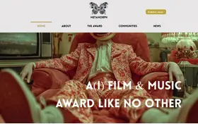 MetaMorph AI Film & Music Award landing page preview