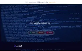 Midjourney landing page preview