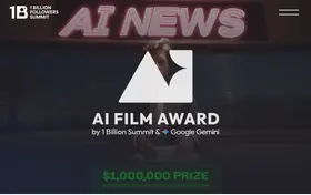 1 Billion AI Film Award landing page preview