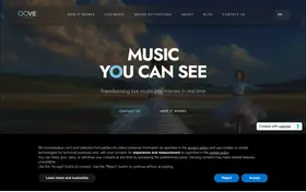 OOVIE Studios landing page preview