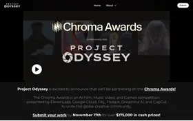 Project Odyssey landing page preview