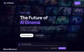 Reframes landing page preview