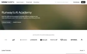 Runway Academy landing page preview