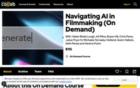 Sundance Collab AI Filmmaking landing page preview