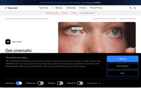 Topaz Video AI landing page preview