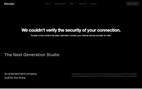Wonder Studios landing page preview